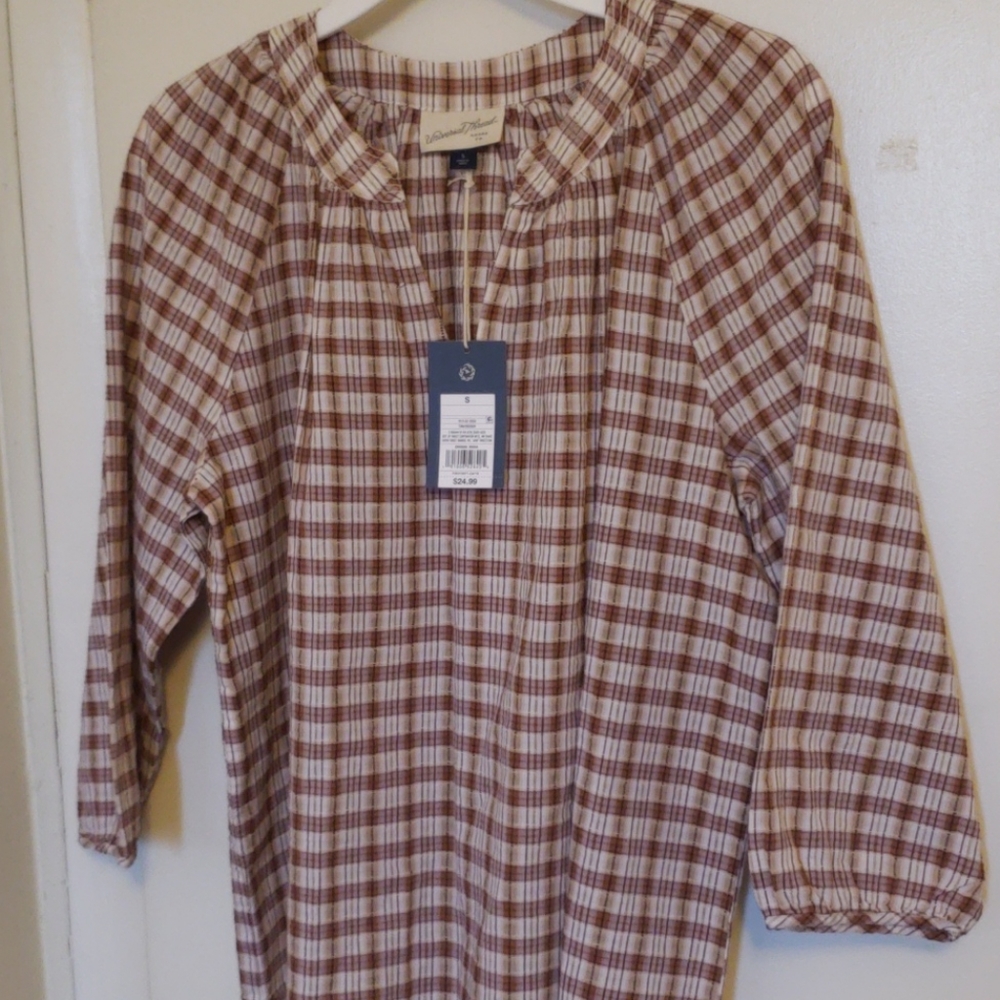 Flannel look shirt, super cute for spring. New!